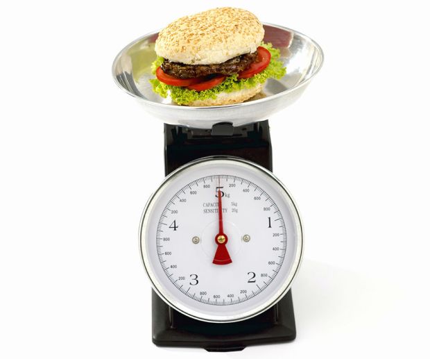 Weighing rubber fast food burger to set best price