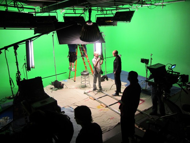 Production crew filming TV ad for QSR.